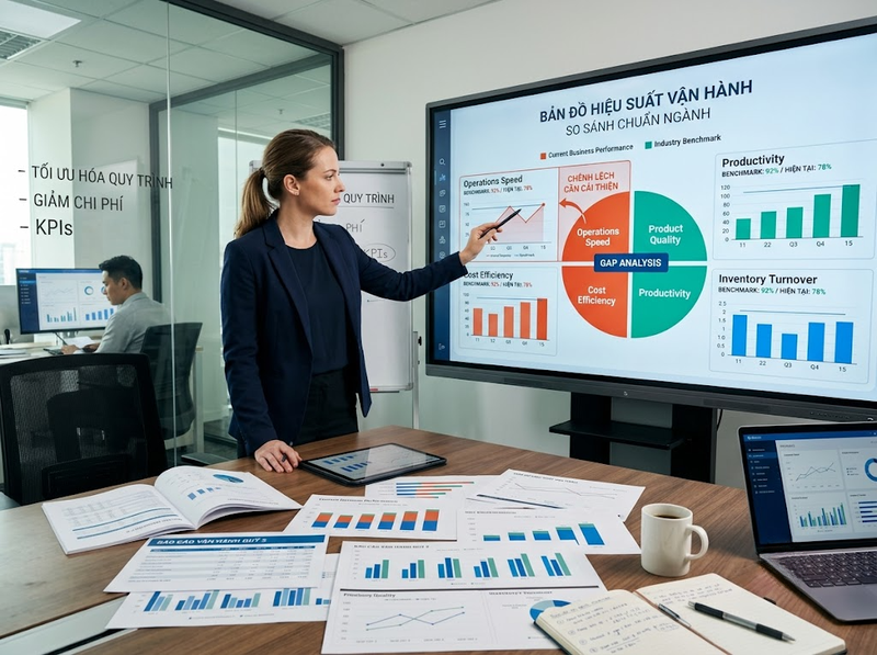 Benchmarking hiệu quả doanh nghiệp giúp xác định vị trí và khoảng cách hoạt động