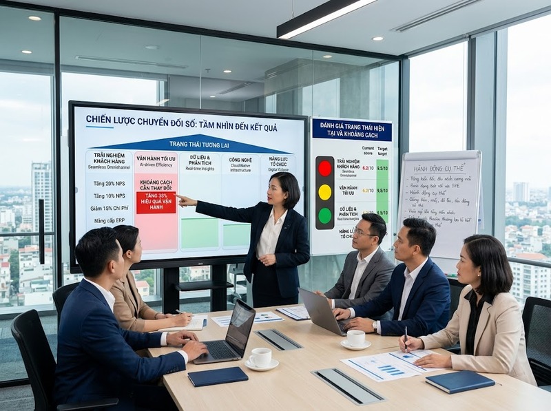Cấu trúc chiến lược chuyển đổi số từ tầm nhìn đến kế hoạch thực hiện