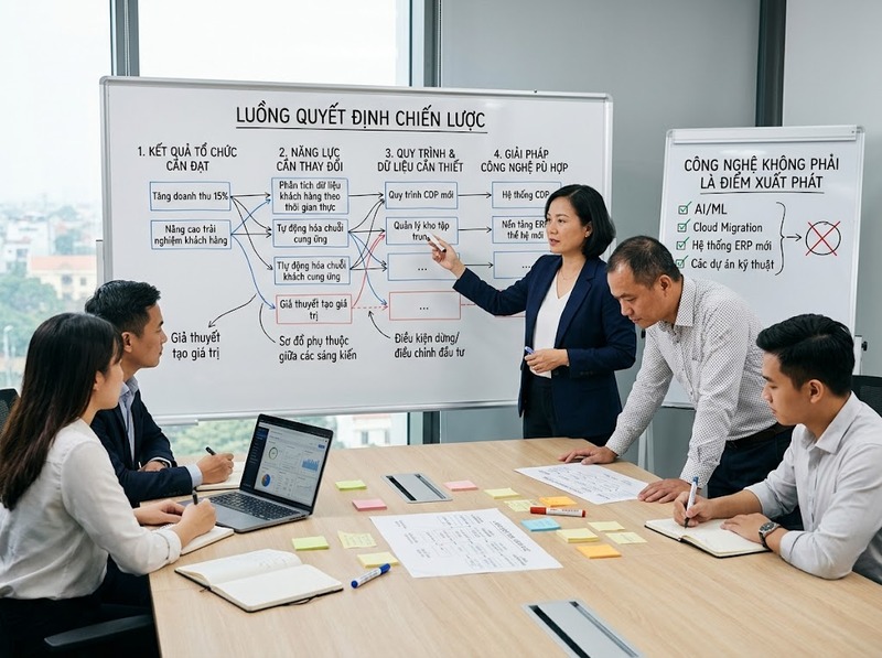Chiến lược chuyển đổi số và mục tiêu tổ chức cần liên kết ra sao?
