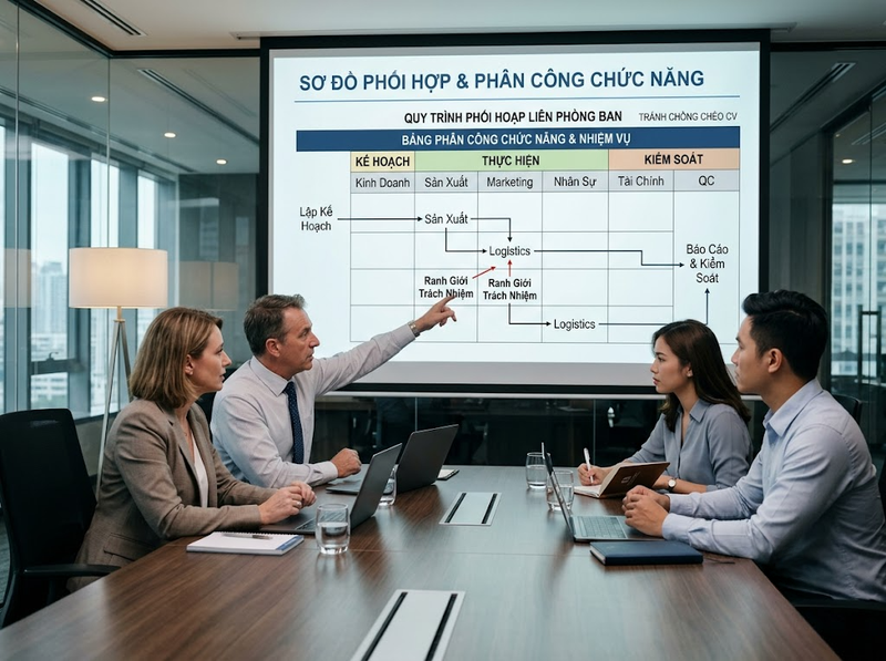 Chức năng các bộ phận doanh nghiệp và cách phân định nhiệm vụ rõ ràng