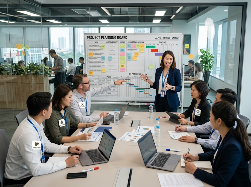 Cơ cấu tổ chức ma trận và cơ chế quản lý theo hai chiều