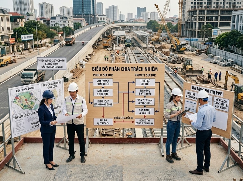 Cơ chế phối hợp công tư trong đầu tư đô thị giữa các bên tham gia