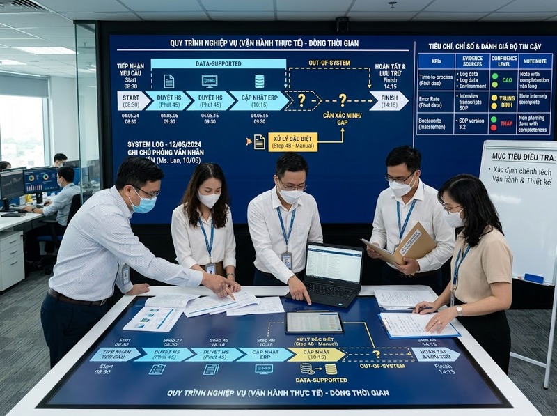 Đánh giá hiện trạng chuyển đổi số về quy trình, dữ liệu, công nghệ và năng lực