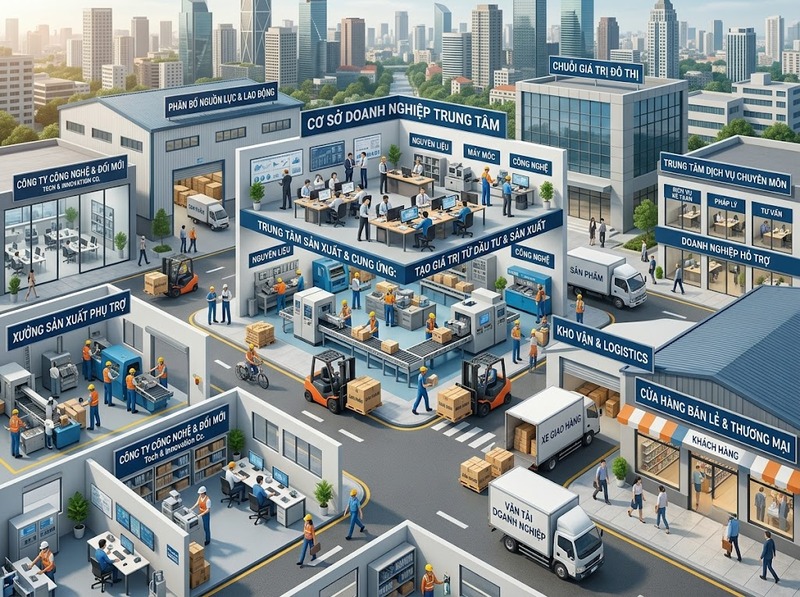 Doanh nghiệp trong kinh tế đô thị tạo sản xuất, việc làm và giá trị