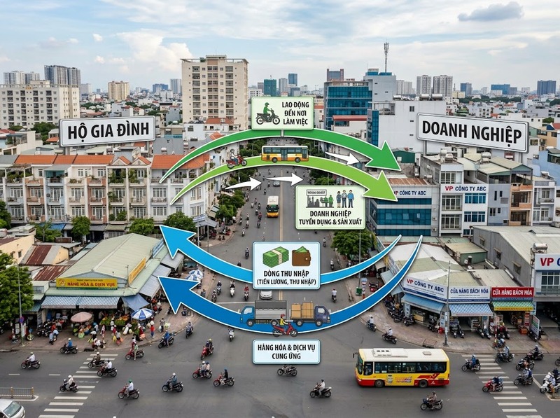 Hệ thống kinh tế đô thị và cách các thành phần tương tác