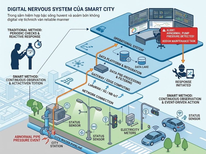 IoT trong chuyển đổi số đô thị giúp thu thập và kết nối dữ liệu ra sao?