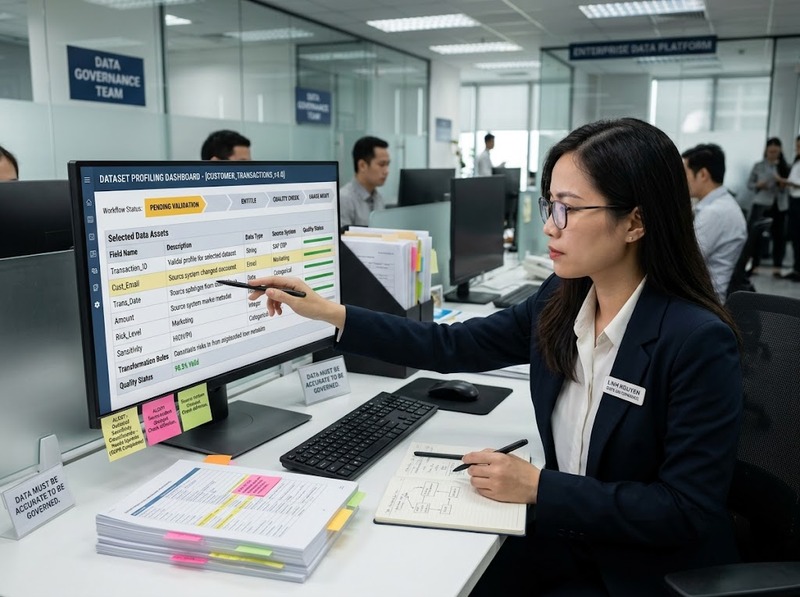 Metadata trong quản trị dữ liệu giúp mô tả, tìm kiếm và kiểm soát dữ liệu