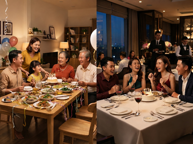 Nên chọn tiệc tại nhà hay nhà hàng cho từng nhu cầu?