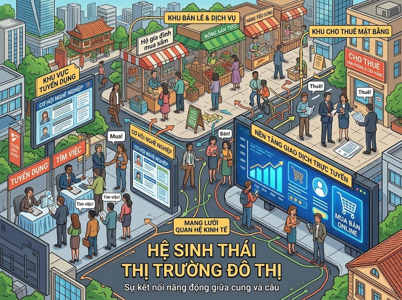 Trao đổi kinh tế đô thị qua thị trường, giá cả và dòng thanh toán