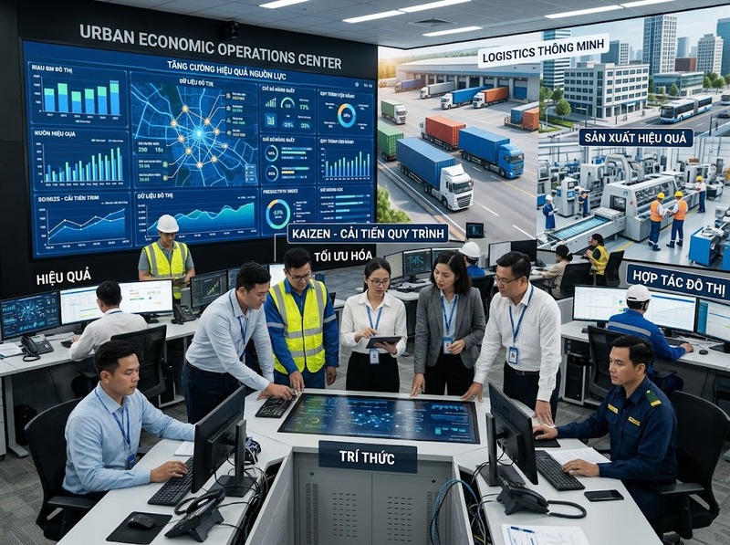 Tri thức và phát triển kinh tế đô thị qua đổi mới và năng suất