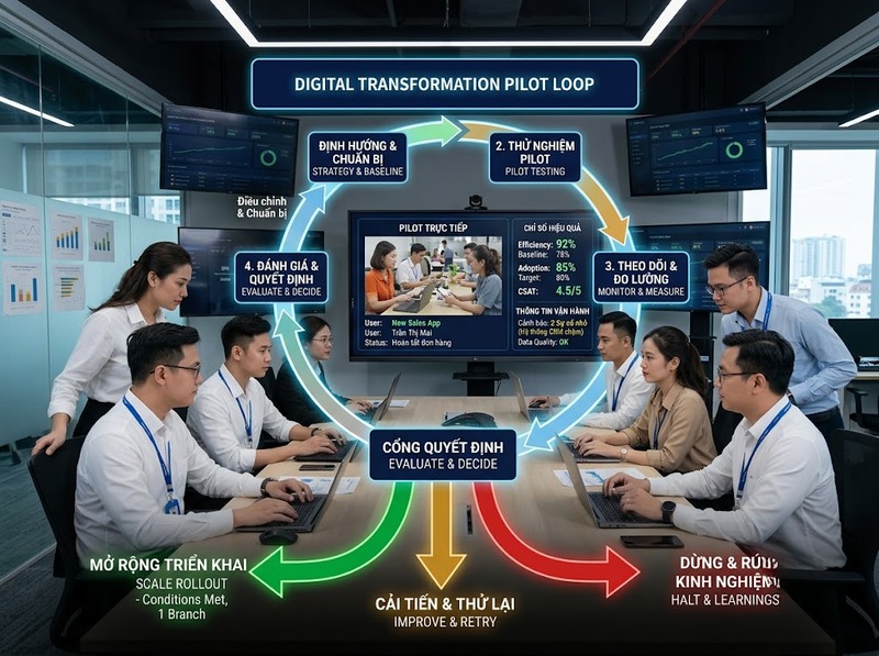 Triển khai chuyển đổi số theo giai đoạn từ thử nghiệm đến mở rộng