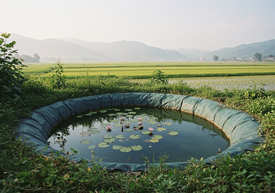 nuôi cá rô phi trong be lót bạt